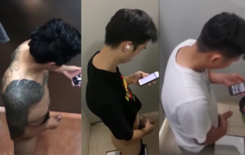 รวมคลิปแอบถ่ายชายไทยแท้ยืนสไลด์หนอนชักว่าวในห้องน้ำสาธารณะปั้มน้ำมัน